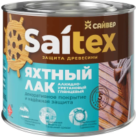 Лак яхтный "Saitex" ГЛЯНЦЕВЫЙ фас.1.9 л алкидно-уретановый  САЙТЕКС