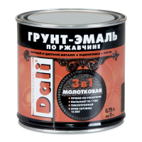 Грунт-эмаль ДАЛИ / DALI 3в1 молотковая Коричневая, 0,75л / 155603