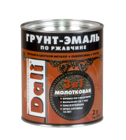 Грунт-эмаль ДАЛИ / DALI 3в1 молотковая Серая, 2л / 155614