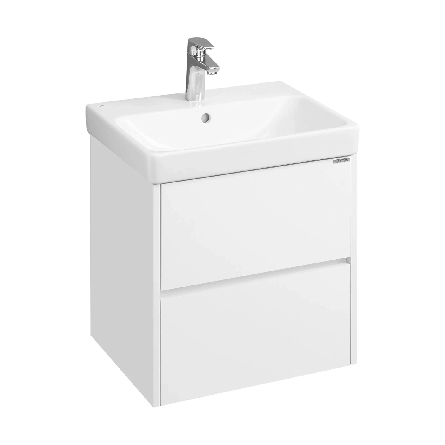 СКАНДИ 55 (1A251701SD010 тумба Белый мат/Бел глян+рак1WH501620 "Адриана-55)
