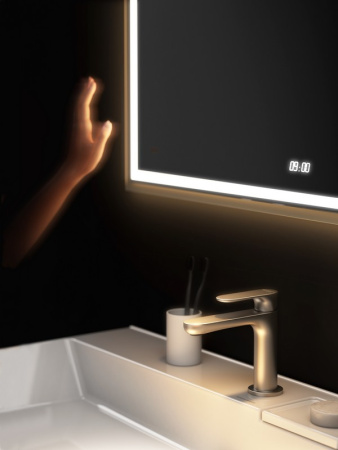Зеркало TECNO c LED 70 с подсветкой, TE.mi.70 с функцией антизапотевание, белый глянцевый