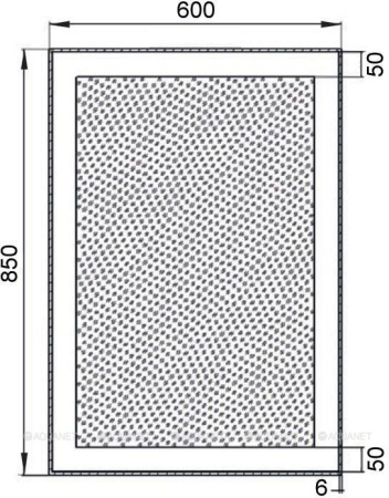 Зеркало Алассио 6085 с LED подсветкой, 600х850x32 мм, инфракр выкл (196632) РАСПРОДАЖА
